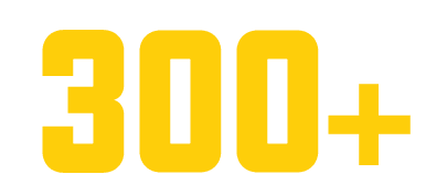 300+