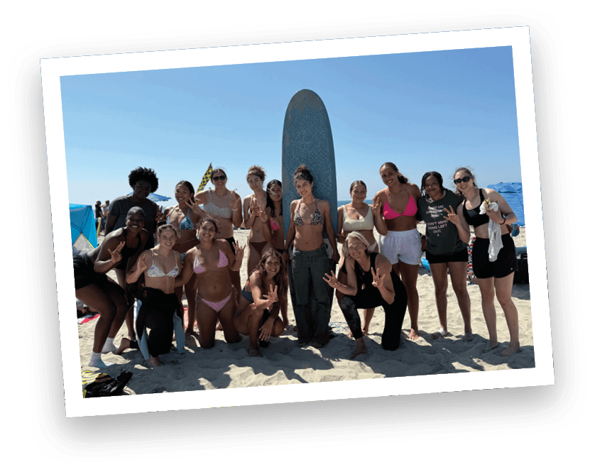 A group of people celebrating a victory, with one person holding a trophy. AI generated content