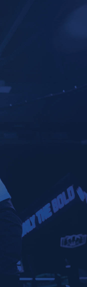 A blue and white image of an arrow pointing to the right. AI generated content