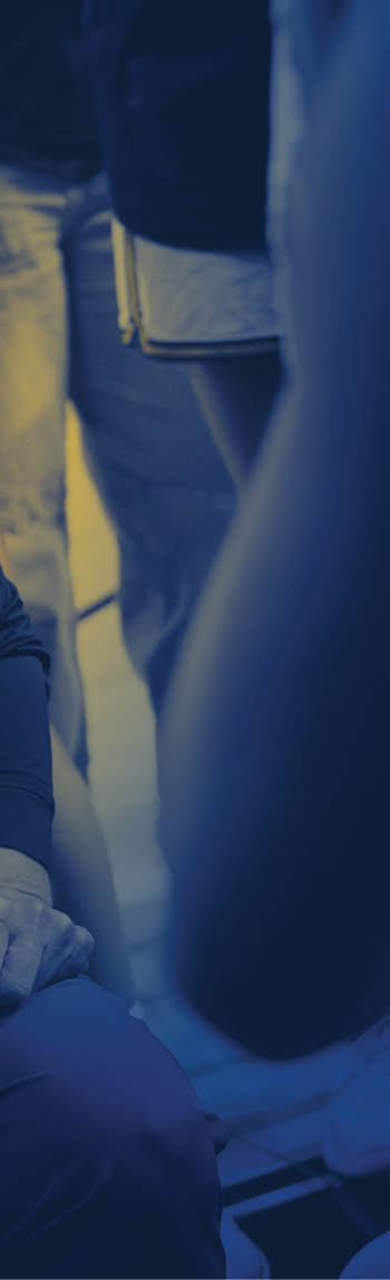 A blue and white image of an arrow pointing to the right. AI generated content