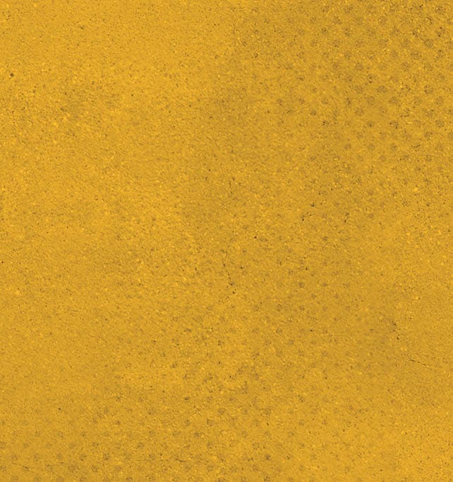 A close-up view of a textured yellow surface with a subtle dotted pattern. Description generated by AI