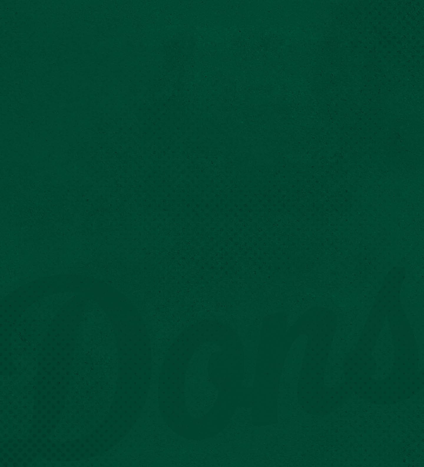A dark green background with a subtle dotted pattern and faint, large, stylized text partially visible. Description generated by AI