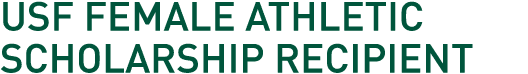 USF FEMALE ATHLETIC SCHOLARSHIP RECIPIENT 